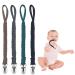 Pacifier Clips for Boys and Girls Baby Holder Leash Baby and Toddler Pacifier Metal Clips Baby Teether Toy Handmade Pacifier Clips 4 Pack