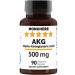 Alpha-Ketoglutaric Acid 500 mg per Capsule - 90 Vegetarian Capsules - AKG Supplement