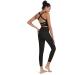 Romansong Padded Criss-Cross Back Tank Top | Women's Strappy Yoga Sports Bra - Black, Medium - Buy Online on GoSupps.com