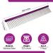 10-Inch Pet Comb with Rounded Stainless Steel Teeth for Comfortable Grooming - Purple - Buy Online on GoSupps.com
