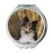 YENDOSTEEN Mirror Travel Mirror Dog Sheltie Close Up Pocket Mirror portable mirror