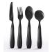 Special Supplies Adaptive Utensils (4-Piece Premium Stainless Steel) Wide, 7oz. Each Heavy Weighted, Non-Slip Handles for Hand Tremors, Arthritis, Parkinsons or Elderly Use (Gunmetal)