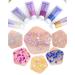 Chunky Glitter Gel - Long-Lasting Festival Body & Face Makeup | Mermaid Sequin Liquid Eyeshadow - #6 White - Buy Online on GoSupps.com