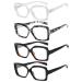 Eyekepper 4 Pack Reading Glasses - Oversized Square Design Glasses for Women +2.50