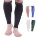 Doc Miller Calf Compression Sleeve Men - 30-40 mmHg Medical Grade Calf Sleeves for Men and Women Supports Shin Splints and Varicose Veins Recovery - Knee High - 1 Pair X-Large Size - Black Calf Sleeve X-Large Jet Black