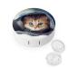 Cute Cat Round Case For Contact Lens Kit Storage Box with Mirror Printed