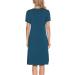 Lovasy Women's Button-Down Maternity Nightdress with Pockets | Soft Nighties for Nursing Labour in Blue Green M - Buy Online on GoSupps.com