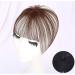 Gaxqfei Real Human Hair Clip-On Bangs Topper - 3D Handmade Air Bangs Wiglet for Women | Light Brown - Perfect Hair Accessory - Buy Online on GoSupps.com