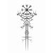 Dopetattoo 6 Sheets Temporary Tattoos for Women Adults Ancient Viking Art Deco Vegvisir Navigation Compass Temporary tattoo for Men for Woman Neck