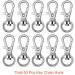 Paxcoo 100 Pcs Metal Swivel Lanyard Snap Hook with Key Rings (Silver) - Buy Online on GoSupps.com