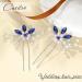 Casdre Pearl Bride Wedding Hair Pins - Silver Blue Crystal Bridal Accessories for Women (Pack of 2) - Buy Online on GoSupps.com