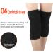 Haozzaw Self Heating Knee Pad 2 Pcs - Magnetic Heat Knee Brace for Pain Relief | Arthritis Meniscus Support for Joint Pain - Black - Buy Online on GoSupps.com