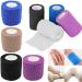 Self-Adhesive Cohesive Wrap Bandages | Elastic First Aid Gauze for Wrist & Ankle | 7.5cm x 5m Roll (Skin Color) - Shop Internationally - Buy Online on GoSupps.com