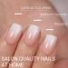 Buy Cute Short White Pink Press On Nails - 24pcs Square Fake Nails Set with Adhesive Tabs & Nail File for Women - Buy Online on GoSupps.com