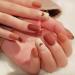24Pcs Matte Square False Nails Jump-Color Heart-Shaped Medium Full Cover Art Fake Nails Tips for Women and Girls - Buy Online on GoSupps.com