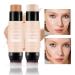 3 Pcs Contour Highlighter Blush Sticks Set with Brush - Waterproof Longwear Makeup Kit with Highlighter, Bronzer Pen & Cream Blush - Buy Online on GoSupps.com