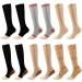 Buy Asudaro Outdoor Running Socks - 6 Pairs Compression Socks for Edema & Swollen Ankles - Zippered Knee Height - Sizes S/M L/XL XXL - Black Skin Butterfly Colors - Buy Online on GoSupps.com