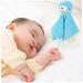 TOYANDONA Baby Bunny Pacifier Blanket - Infant Soothing Toy with Sensory Taggy Blanket Label, Blue - Buy Online on GoSupps.com