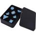 AUSTOR 7-Die Metal DND Dice Set - Sky Blue/Silver Edge - RPG Polyhedral Dice for D&D, Pathfinder, MTG - Includes D20, D12, D10, D%, D8, D6, D4 - Buy Online on GoSupps.com