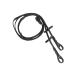 HORZE Slender Grippy Rubber-Intertwined Horseback Riding Web Reins with Hand Stops Black Horse