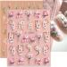 5D Flowers Nail Stickers - Self-Adhesive Floral Decals for DIY Nail Art - 6 Sheets/Set - Buy Online on GoSupps.com