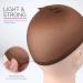 Fandamei Dark Brown Stretchy Nylon Wig Caps - Pack of 6 | Elastic Close End Stocking Wigs Cap for Women and Unisex Makeup - Buy Online on GoSupps.com