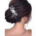 Unsutuo Silver Crystal Bridal Hair Comb with Pearl Accents - Wedding Hair Accessory for Women and Girls - Buy Online on GoSupps.com
