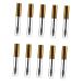 Outanaya 10pcs Mascara Bottle Eyelash Brush Tube Holder Lash Containers Portable Bottle Golden Plastic