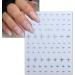 8 Sheets 3D Star Nail Art Stickers - Self-Adhesive Silver Glitter Decals for DIY Manicure | Metallic Acrylic Nail Accessories - Buy Online on GoSupps.com
