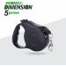 Extendable Dog Lead Heavy Duty Retractable Dog Lead Pet With One Handed Brake Release Button Easy Grip Handle Suitable For Small And Medium Dog Leash Outdoor Walking Training Pet Supplies 5M(1Pc) - Buy Online on GoSupps.com