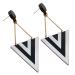 Feyley earrings triangular seams thin geometric pierced drilling -out dangling earrings for women and girls acrylic minimalist jewelry ornament white