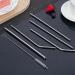 Metal Straws Reusable Stainless Steel Straws Bubble Tea Drinking with Silicone Tip and Carrying Pack Mix Straw 2 Cleaning Brush and for Smoothie Milk Cocktail Milkshake Cold/Hot Drinks(Silver) - Buy Online on GoSupps.com