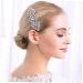 Tiara Crystal Hair Comb Crystal Hair Side Combs Bridal Hair Comb White European and American Accessories Bride - Buy Online on GoSupps.com