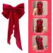 DOITOOL Satin Ribbon Hairpin Bows for Hair Teen Girls Hair Bows Hair Clips Barrettes Ribbon for Hair Large Hair Bows Hair Bow Clips Hair Ribbons Miss Issue Card Metal Bow Tie Red - Buy Online on GoSupps.com