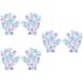 Beaupretty Exfoliation Mitt 3 Pairs Printed Bath Gloves Shower Gloves Exfoliating Gloves Five Fingers Child Shower Wipe Exfoliating Glove