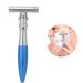 Premium Double Edge Blade Safety Razor - Stainless Steel Men's Grooming Tool | Retro Blue Epilation Accessory - Buy Online on GoSupps.com