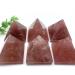 Natural Crystal Rough 30mm Natural Red Strawberry Stone Quartz Crystal Pyramid Reiki Tower Home Ornaments Decoration Stones
