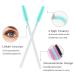 100 Pcs Silicone Mascara Wands Disposable Eyelash Brushes | Lash Extension Applicators Kit (Crystal Blue/Mint Green) - Buy Online on GoSupps.com
