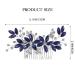 Crystal Bride Wedding Hair Comb - Silver Leaf Bridal Hair Accessories for Women - Rhinestone Party Prom Hair Piece (B Blue) - Buy Online on GoSupps.com