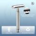 BAILI Stainless Steel Safety Razor - Double Edge Wet Shaving for Men & Women | Includes 5 Swedish Platinum Blades - Buy Online on GoSupps.com