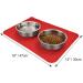 Joytale Silicone Non-Slip Dog & Cat Bowl Pad - Waterproof 47x30cm Red | Perfect for Dogs & Cats - Shop Internationally! - Buy Online on GoSupps.com
