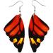 Feylie Butterfly Wing Drop Earrings | Stylish Leather Pendant Earrings for Women & Girls | Perfect Party Gift - Buy Online on GoSupps.com