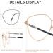 Okh Blue Light Filter Cat Eye Glasses for Women - Anti-Glare Stylish Metal Frame with Bling Decoration for Gaming & Reading - Gold & Black - Buy Online on GoSupps.com