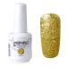 Vishine Gel Polish Nail Art Soak-off UV LED Nail Gel Polish Diy Manicure Glitter Goldenrod (583) #583