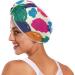 Rainbow Graffiti Hair Towel 2 Pack | Super Absorbent Quick Dry Hair Turbans for Women & Girls - Buy Online on GoSupps.com