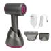 Hair Dryer 100 240V Cordless Hair Dryer Handheld Hair Dryer Portable Rechargeable Cold Hot Blow Dryer for Home Travel Gray(U.S. Plugs)