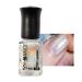 Glitter Laser Nail Polish - Pretty Shiny Mirror Glitter Nail Art Holographic Durable Nail Polish (001 Silver)
