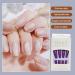AUklOPVZZ 1 Set French Tip Press on Nails Solid Color Extension Shimmer Fingernails Decals Full Cover Salon Gifts Manicure Kit H33-deep purple jelly glue - Buy Online on GoSupps.com