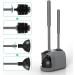 Modern 2-in-1 Toilet Plunger and Brush Combo Set with Holder - Gray, Heavy Duty Bathroom Cleaning Tool - Buy Online on GoSupps.com