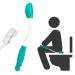 Kirimon Long Reach Comfort Toilet Wiping Aids Tools - Self Assist Bathroom Bottom Buddy Wiping Toilet Aid for Limited Mobility,Elderly, Pregnancy,Disabled, Arthritis,Shoulder or Back Pain,Surgery